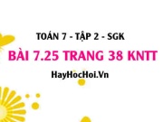 Bài 7.25 trang 38 Toán 7 Tập 2 Kết nối tri thức